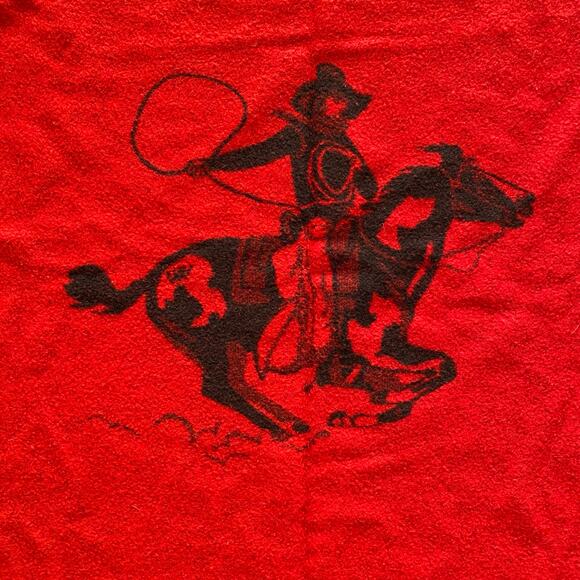 VTG Pendleton Westland Wovens Blanket Cowboy Wool Cotton Southwestern - Picture 3 of 6